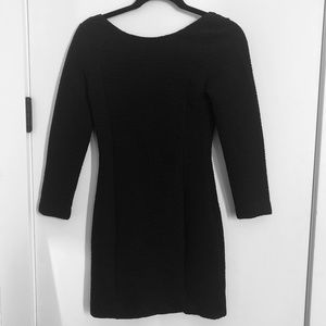 H&M 3/4 Sleeve Black Dress With Criss Cross Back